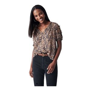 Faherty Bodhi top blue bordeaux